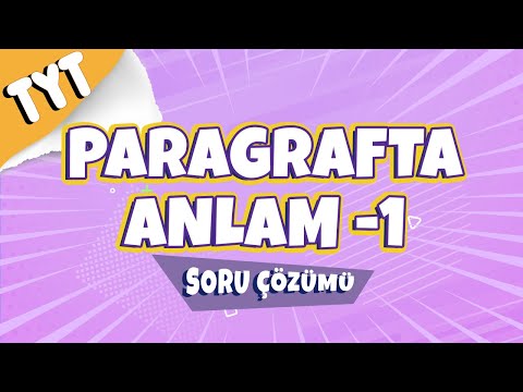 Paragrafta Anlam -1 Soru Çözümü | 2022 #hedefekoş