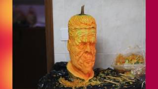 How to carve a pumpkin 3D - Halloween - Frankenstein