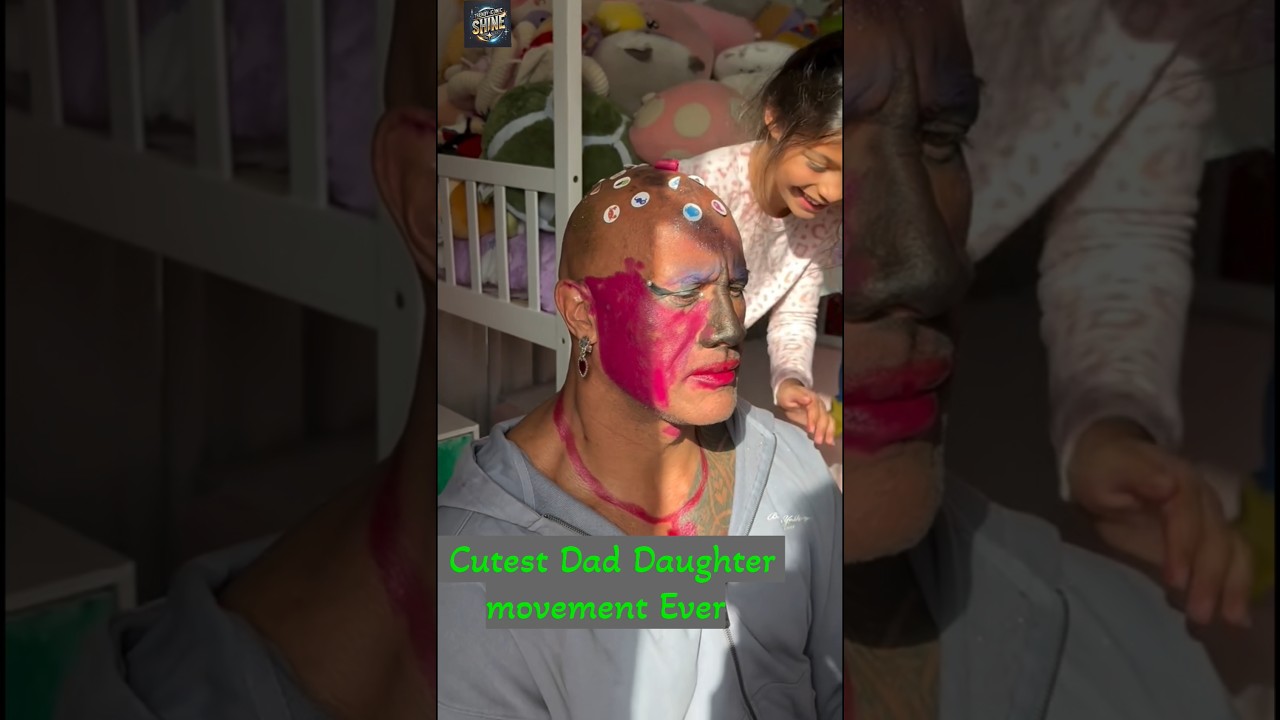 When The Rock Became a Makeup Model for His Daughter ❤️❤️ 