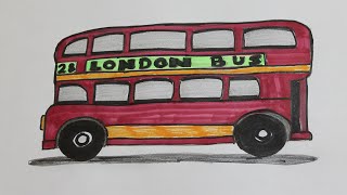 How To Draw A London Bus Youtube How To Draw A London Bus Youtube