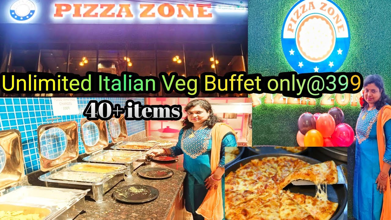 Best Cheapest Veg Buffet of Hyderabad/Pizza zone Kondapur/40+items at