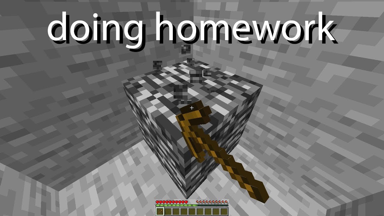 School portrayed by minecraft