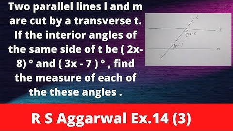 Parallel lines and transversals find the measure of each angle indicated