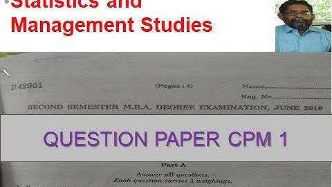 SOLUTION TO  UNIVERSITY EXAMINATION QUESTIONS IN M. S.PART 1  #LearnSTATISTICS with Venugopalan.P.K