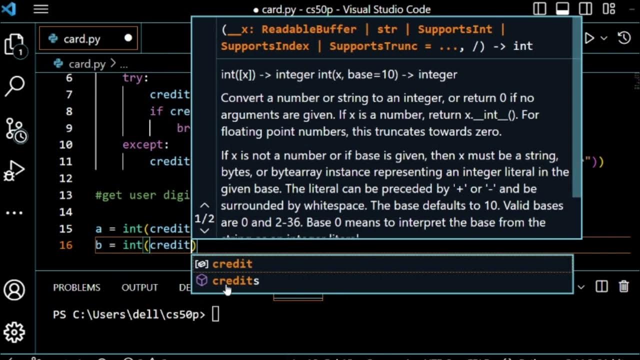 Credit card validator in python using luhn s algorithim cs50x credit