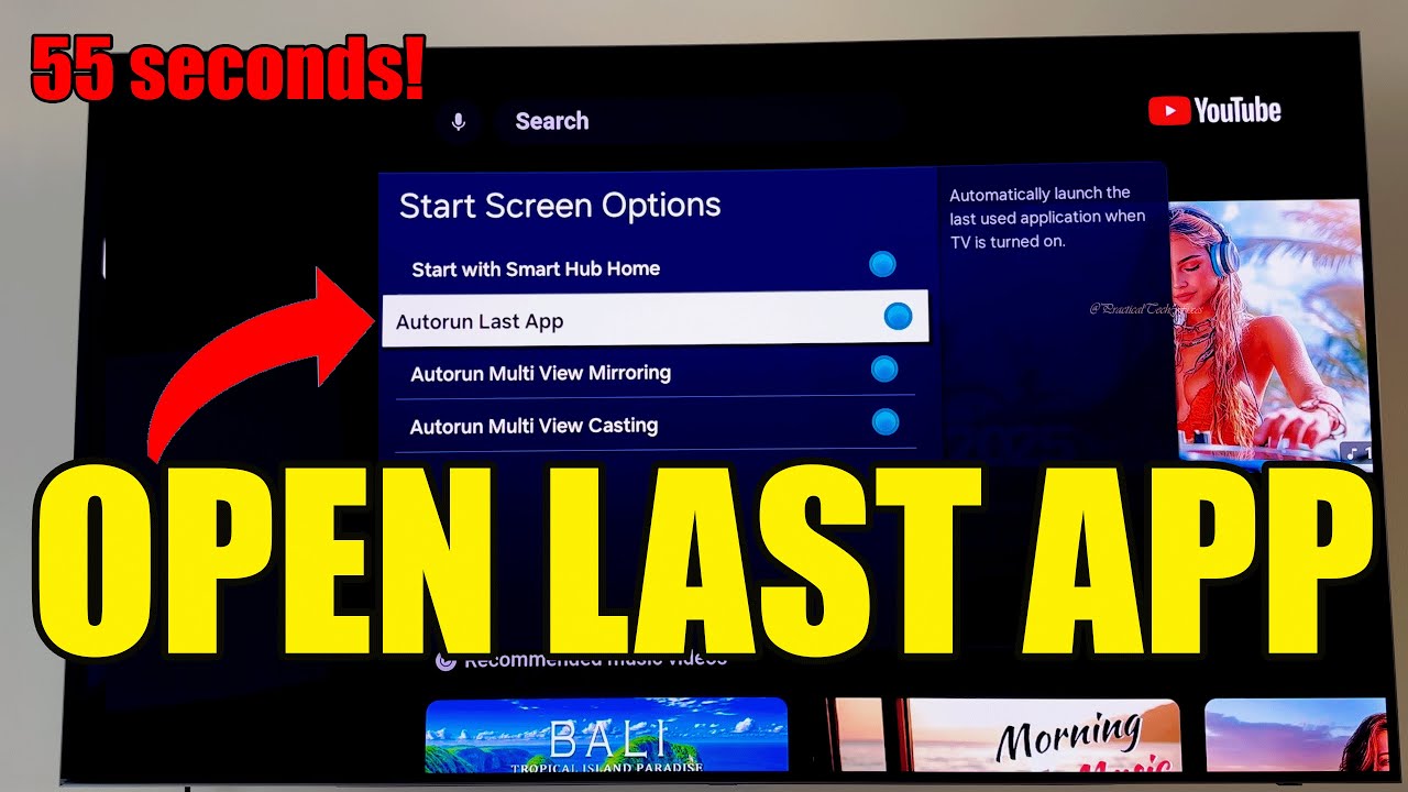 Samsung Smart TV Open Last App on Startup Instead of Home Screen