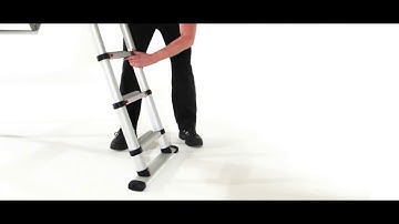 Telesteps Solid Line Adjustable Height Work Platform Ladder