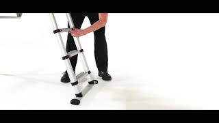 speel piano Identificeren Durf Telesteps Solid Line Adjustable Height Work Platform Ladder - YouTube