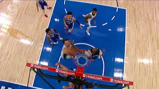 Luka Dončić Posterized Andre Drummond DALLAS MAVS VS PHILADELPHIA 76eers NBA 2022