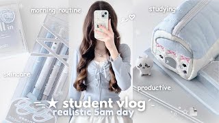 ‧˚꒰🕒꒱ 24 hour vlog: morning & night routine, studying, cooking, boba tea ₊˚⋆ screenshot 2