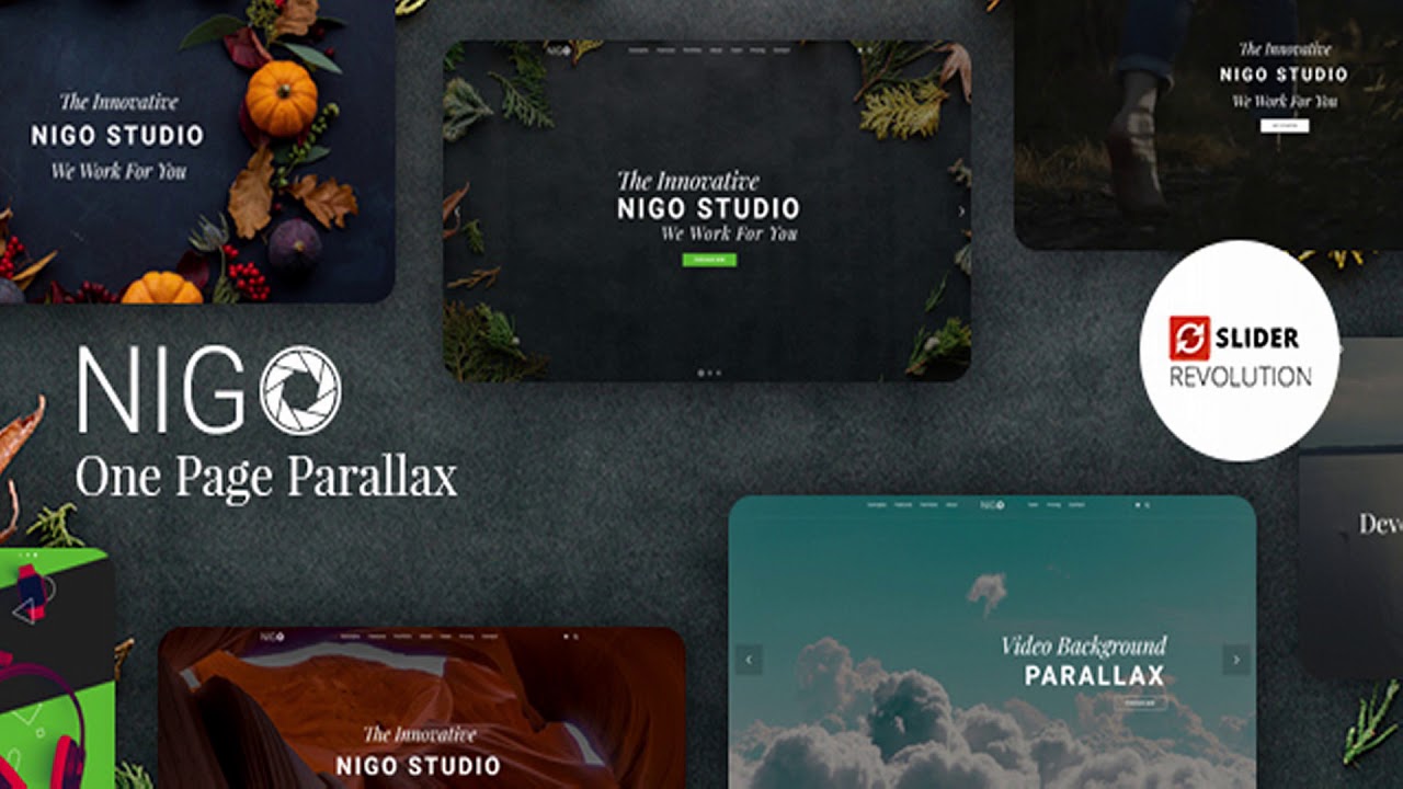 Nigo - Creative Parallax One Page HTML Template | Themeforest Website ...