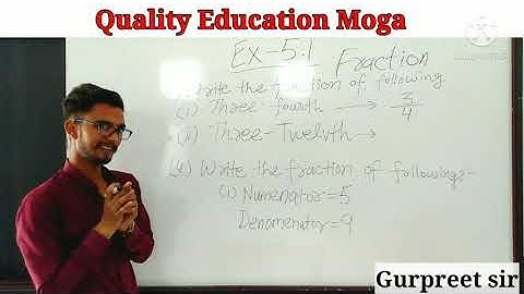 PSEB Class- 6 Mathematics Fractions(ਭਿੰਨਾ) Chapter-5 Ex-5.1 Fully Solved  Gurpreet Sir