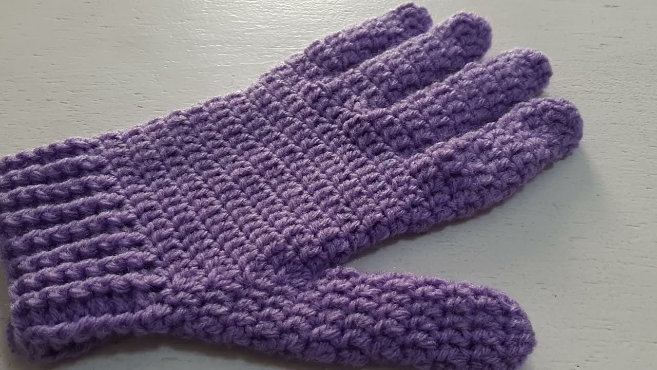 Luva de Crochê - Início pelas pontas dos dedos - Em Pontos Altos - Fácil -  Nó Chic Crochê