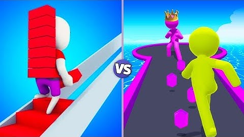 Bridge Race All levels Gameplay VS Giant Rush! Max Gaming Gameplay”Android,iOS