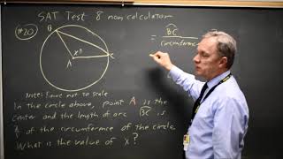 SAT Test 8: Geometry of circles - question #3-20