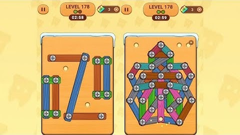 Wood Nuts & Bolts, Screw -Level 178 Easy & Hard I Gameplay