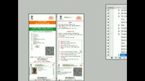 how to print adhar action in Photoshop