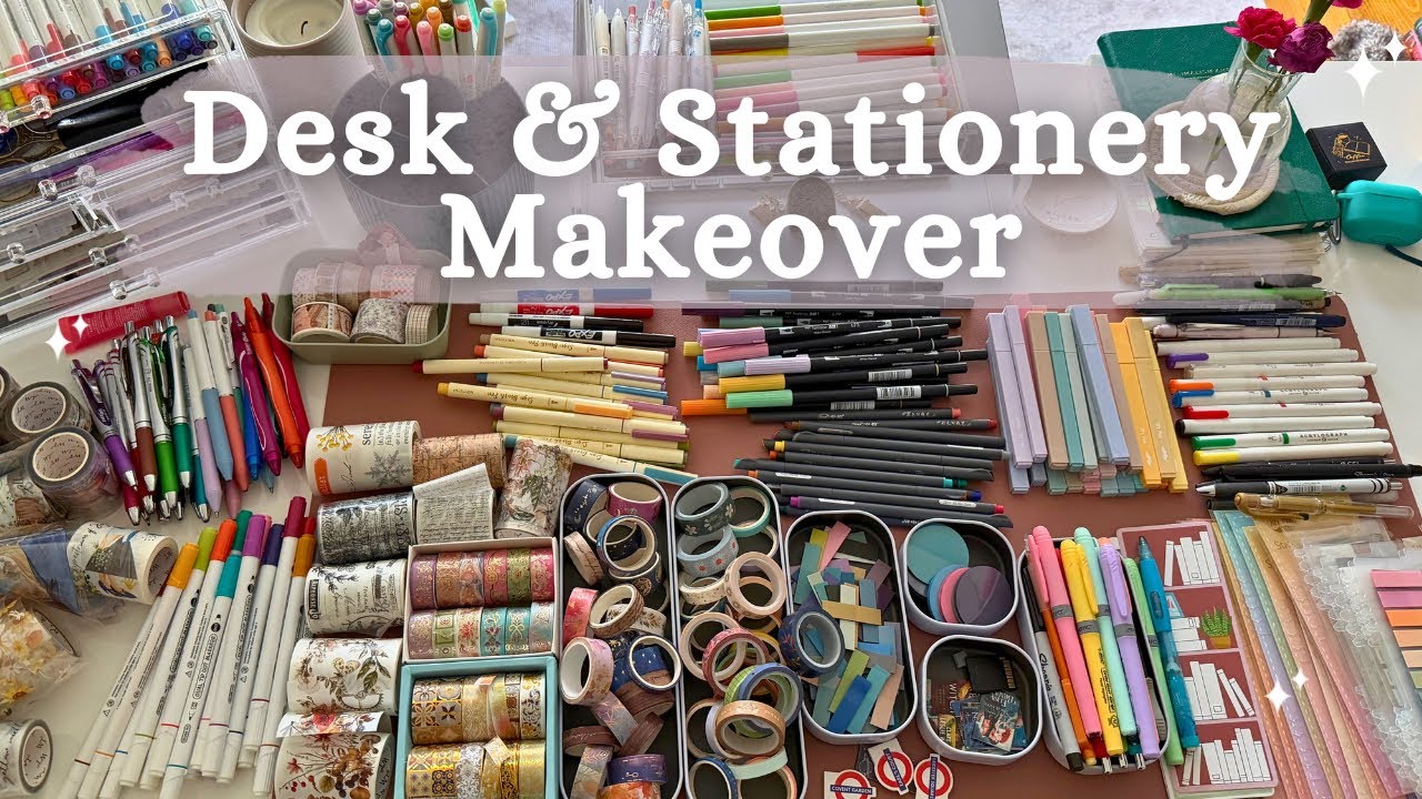 Desk and Stationary Organization Makeover 📝