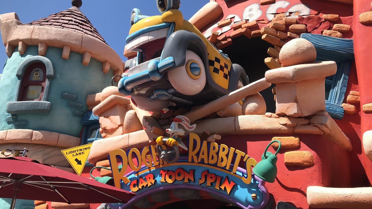 Dan the Star Man rides Roger Rabbit's Car Toon Spin in Disneyland Park ...