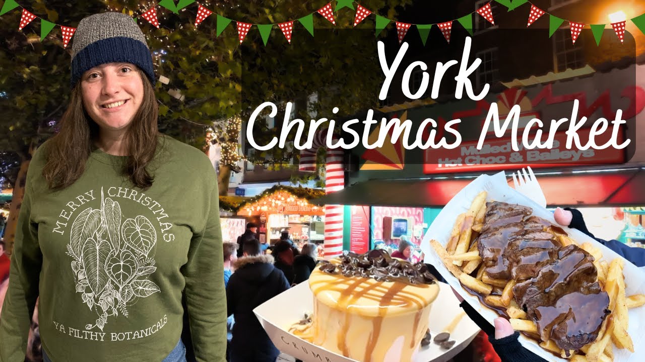 Рождественский рынок в Йорке 2025 | Торговые палатки, знаменитые стейки с картофелем фри и крамблы!
