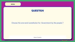 CUET English Question Practice Set 0064 | One-word Substitution