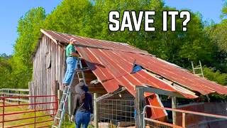 Watch Us Rebuild this Lean-to Shed on an Old Barn!