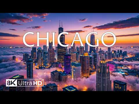 Chicago Skyline in 8K | Breathtaking Aerial Views of the Windy City | Willis Tower & Lake Michigan