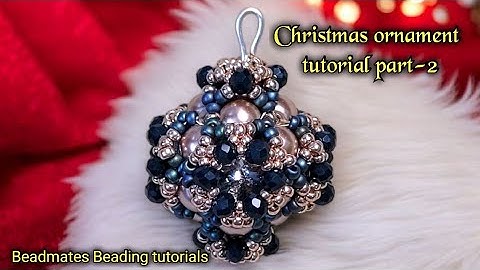 Christmas ornaments part-2/ Beaded ornament/ How to make Christmas ornament/Beading tutorials/DIY 
