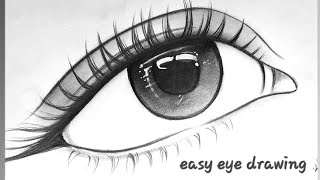 Easyway to draw a realistic eye drawing 👁//#youtube #drawing #drawing