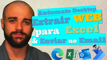 Como extrair dados da web para o Excel e enviar por e mail usando o Power Automate Desktop
