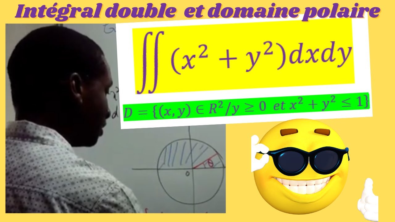 Intégrales doubles en coordonnées polaires-Exercice d'application: cours 7