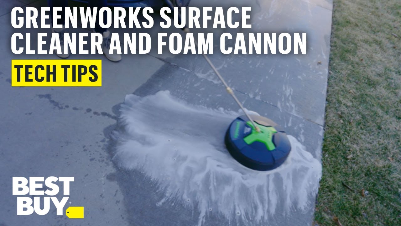 Using the Surface Cleaner and Foam Cannon with the Greenworks Pro