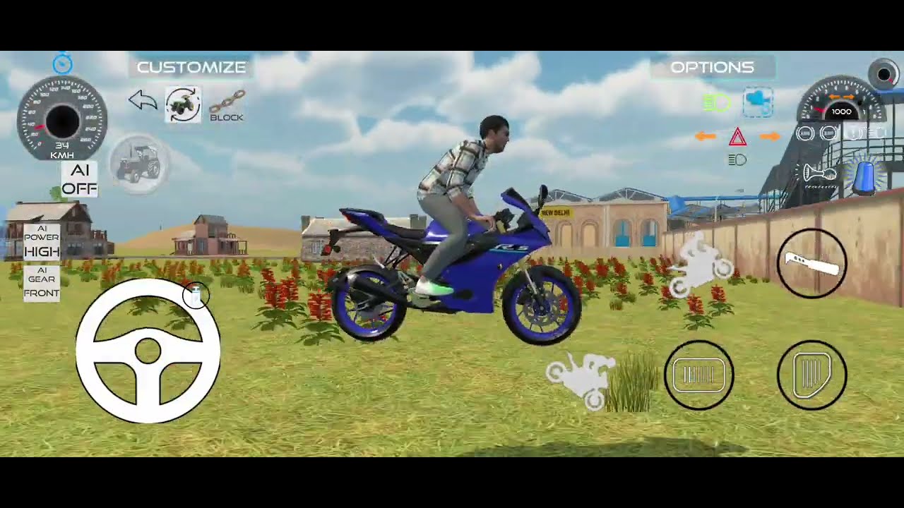 Motorcycle status Indian vehicles simulator 3D game 