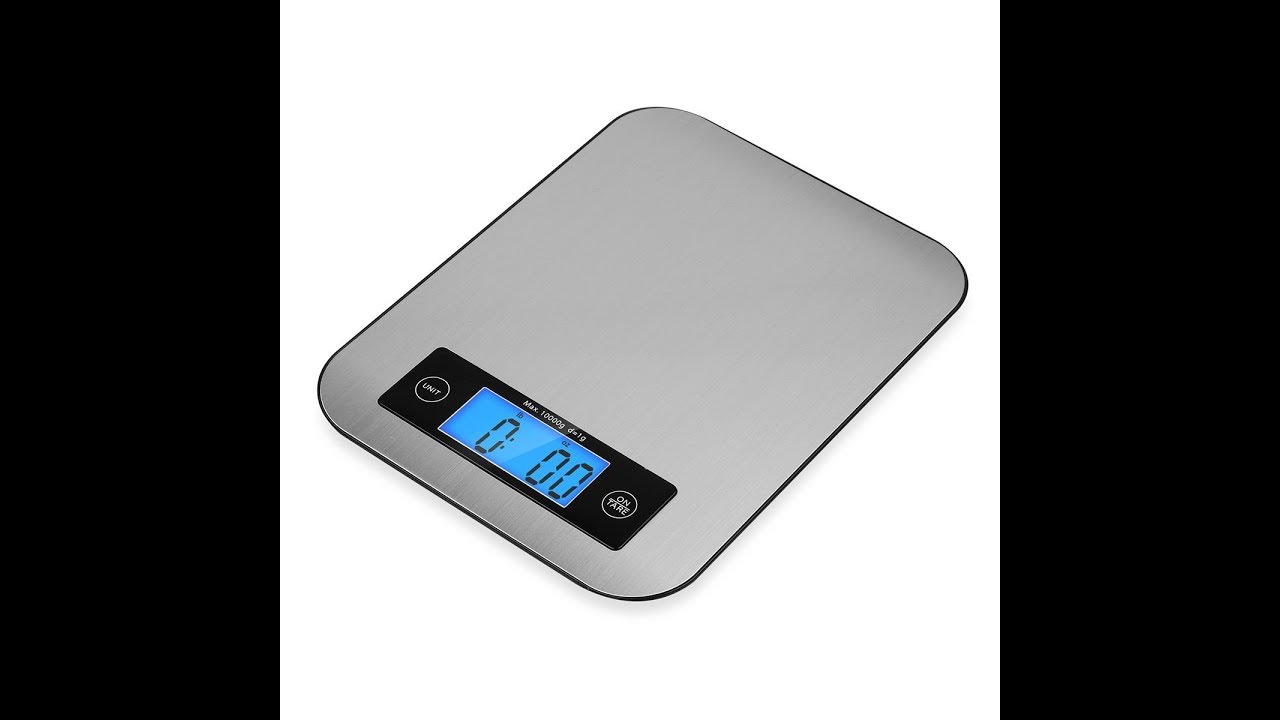 TOBOX Stainless Steel Multifunction Digital Kitchen Scale with LCD Display & Tare Function