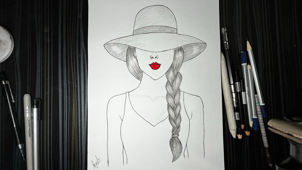 Beautiful Girl Pencil Sketch ✏️ | Easy Drawing Art | Hand Drawing | Ayub pencil art 