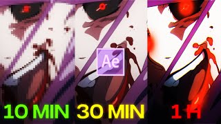 Edit AMV in 10 MIN \ 30 MIN \ 1 HOUR CHALLENGE in After Effects!