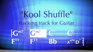 Video thumbnail of "Kool Shuffle, backing track for Guitar, G minor, 90bpm. Play along and enjoy!"