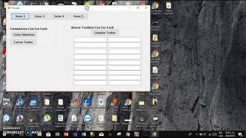 Visual Studio.Net For Each, Formularios abiertos, Limpiar Todos los Textbox