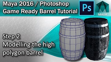 #2 Modelling the High Polygon Barrel - Maya High Poly to Low Poly Tutorial