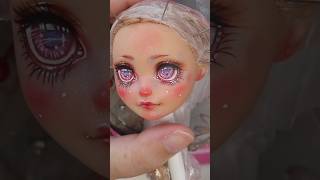 Making a Beach Bunny Summer Lolita Doll Repaint! #art #ooak #doll #dollrepaint #shorts