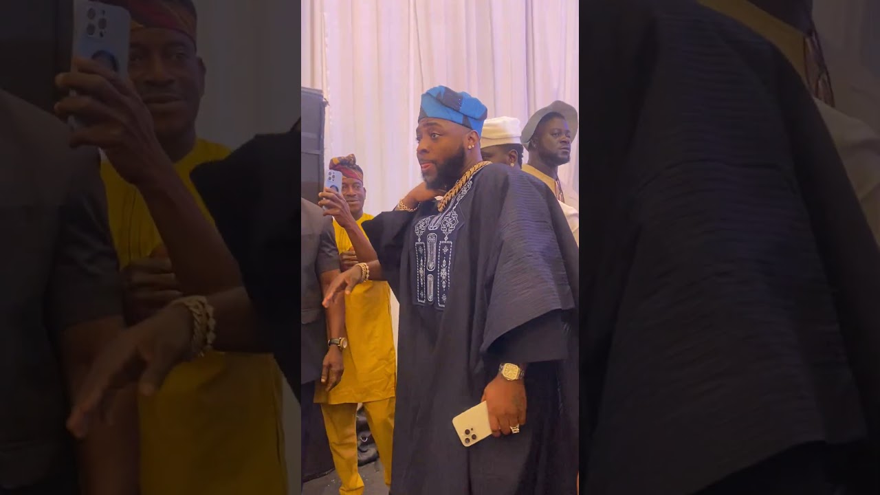 Davido Storm In His Junior Brother Weeding Ceremony Gbolahan & Damilola