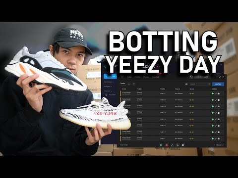 Botting Yeezy Day 2021 - HUGE RESTOCKS! Sneaker Reselling Vlog Live Cop