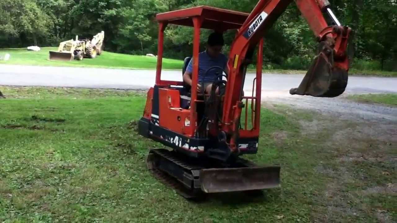 1988 KUBOTA KH 41 MINI EXCAVATOR YouTube