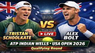 Tristan Schoolkate vs Alex Bolt 🎾LIVE TENNIS ATP INDIAN WELLS USA OPEN 2026 | Qualifying Round