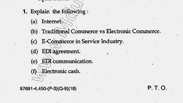 BCA 6th Sem Ecommerce Question Paper