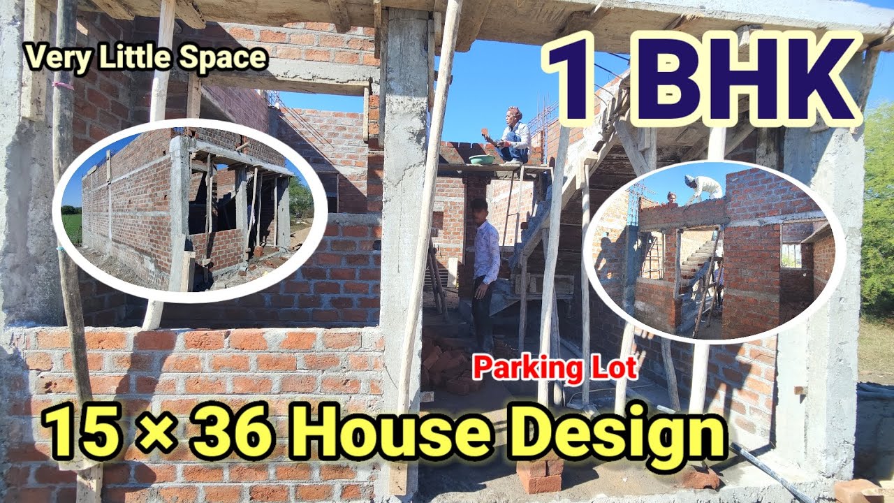 15 × 36 house plan 1bhk | 15 by 36 house design | 60 Gaj house plan