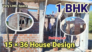 15 × 36 house plan 1bhk | 15 by 36 house design | 60 Gaj house plan
