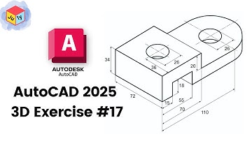 AutoCAD 3D modeling Exercise #17 using presspull command
