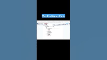 Word to Google Form #microsoftword #form