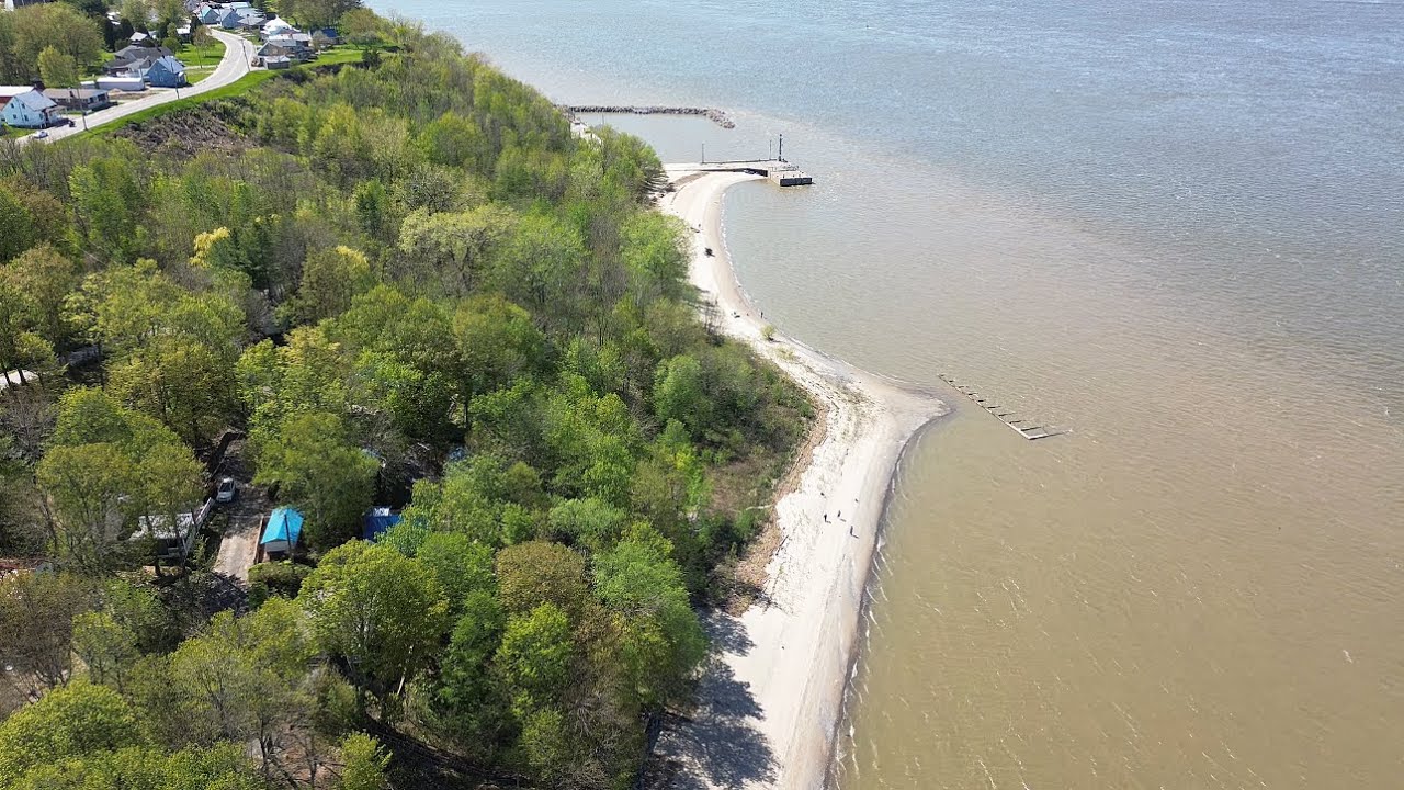 Drone flight on the beach of DeschaillonssurSaint Laurent YouTube